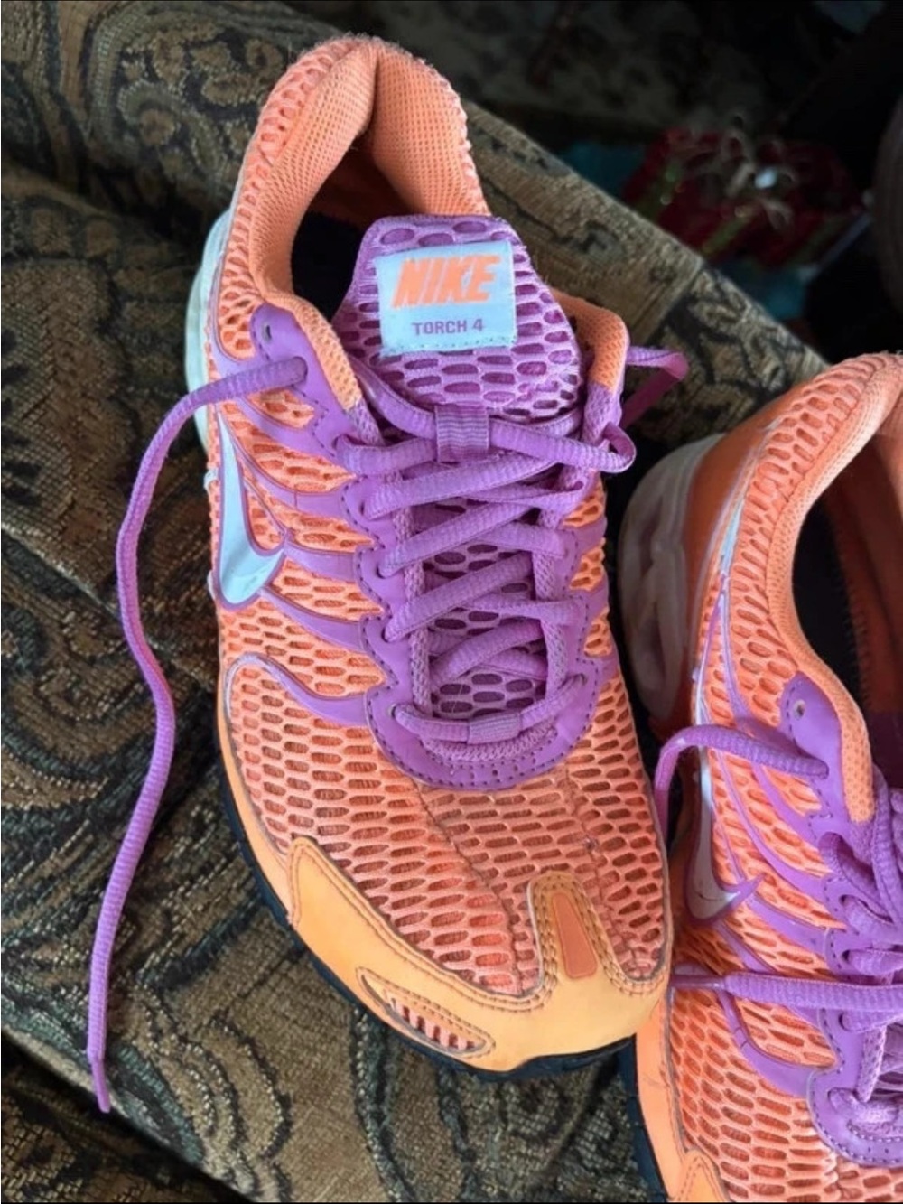 Nike Women's Orange & Purple Torch 4 Athletic Running Shoes